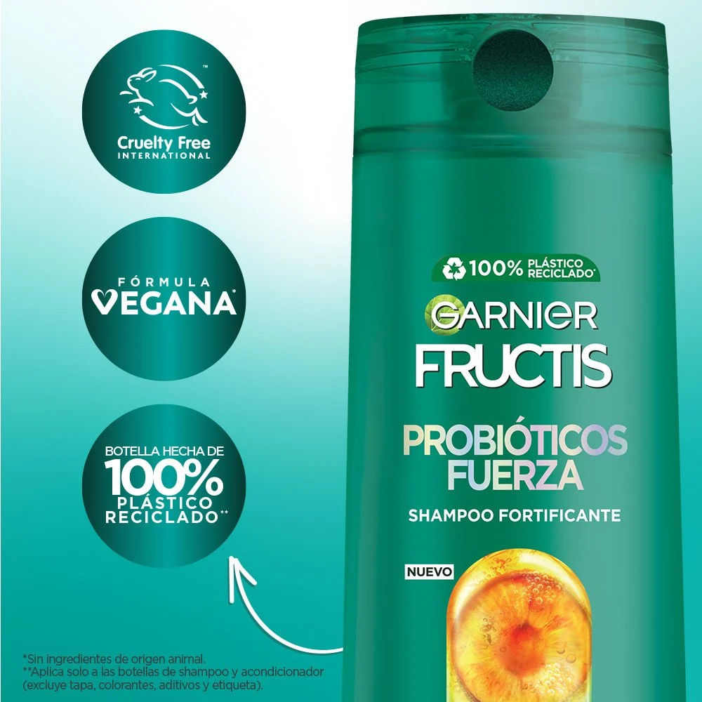 Shampoo Garnier Probioticos Fuerza 350ml - Image 2