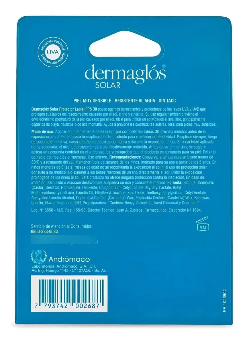 Dermaglós Protector Solar Labial Fps 30 Protección Labios Sensibles - Image 4